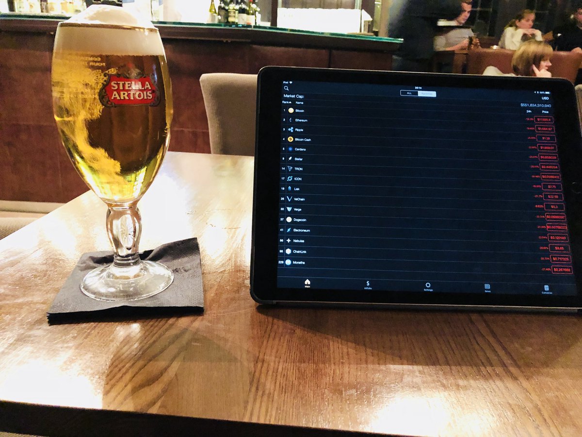 cryptosafeinit's tweet photo. @calvinonline1 Just got my beer in to enjoy the sea of red, it’s mesmerisingly glorious https://t.co/YFDcFsbMEP