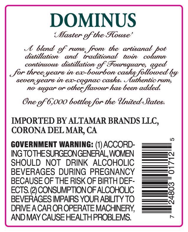 DoorlysUK's tweet photo. Dominus: Presented at 56% ABV, this elegant sip is formed from dual maturation of ex-bourbon cask, followed by ex-Cognac cask for a total of 10 years in #Barbados. 
No caramel, sugar or other additives &amp; flavourings. No chill filtration either. Just well made #AuthenticRum https://t.co/tbfzLhidQK