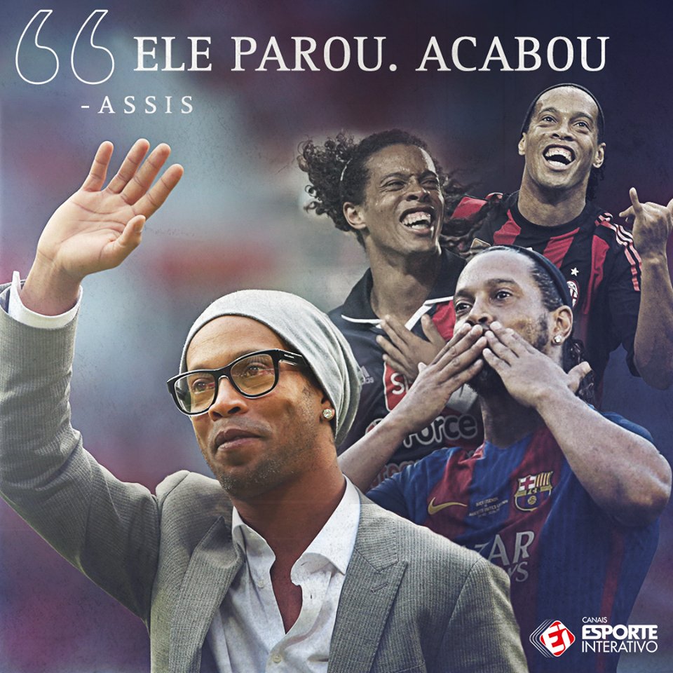 Chegou ao fim a carreira de um dos maiores jogadores do mundo. O fim de um conto de fadas! VALEU, BRUXO!
Via: O Globo