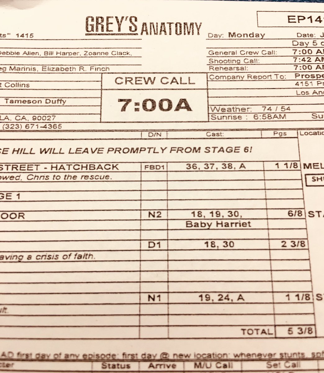 Just shot <a href="/GreysABC/">Grey's Anatomy</a> with the incredible <a href="/EllenPompeo/">ؘ</a> directing. A study in acting/directing. Many thanks to <a href="/lindalowy/">.</a> and her entire team for the opportunity!