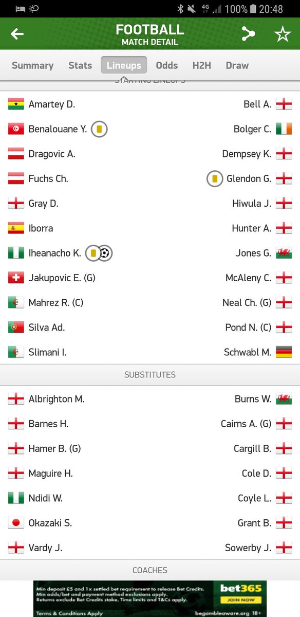 miguelinho2910's tweet image. Leicester have named, in the main, all the overage players you'd have expected them to play tomorrow in tonight's FA Cup game against Fleetwood. Now all we need is their u21s to be as criminally shite as Newcastle's.

Wem-ber-leeeeee #oafc