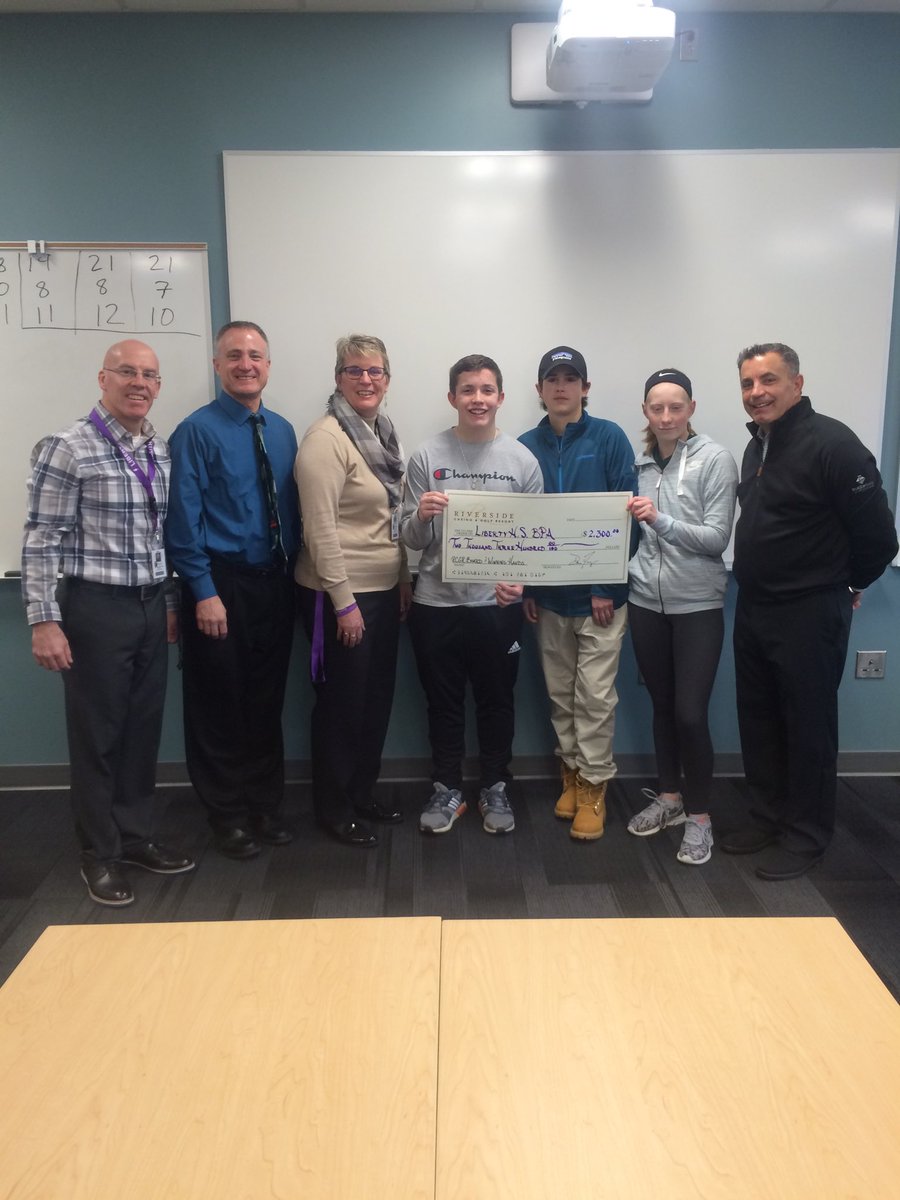 ScottKibby2's tweet photo. Wow, Thank you to Mr Haas &amp; Riverside Golf. He did 300+ hrs of community service &amp; they turn it to $. He chose Liberty BPA as the recipient https://t.co/m4p7CU9CWf