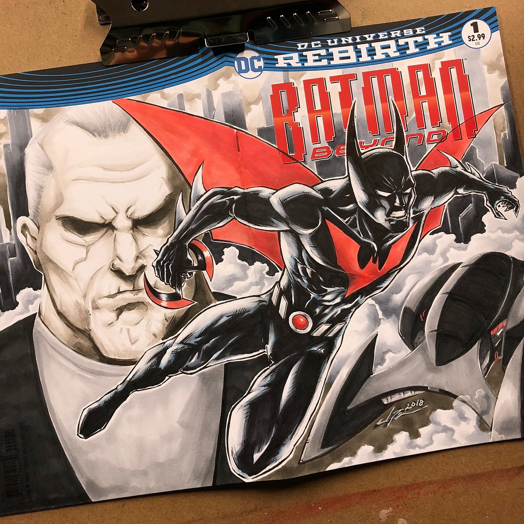 roam (@chairhome) on Twitter photo This #batmanbeyond sketch cover commission by @artbyjp is beyond sick. Looks like a variant cover. #dccomics #batman #brucewayne #terrymcginnis <a href="/batmanbeyond/">BATMAN BEYOND</a> #danjurgens @thebernardchang #brucetimm This #batmanbeyond sketch cover commission by @artbyjp is beyond sick. Looks like a variant cover. #dccomics #batman #brucewayne #terrymcginnis <a href="/batmanbeyond/">BATMAN BEYOND</a> #danjurgens @thebernardchang #brucetimm
