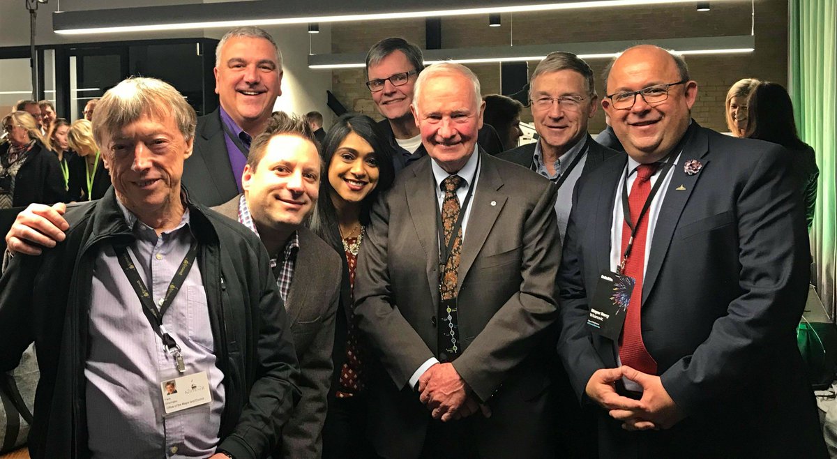 BardishKW's tweet photo. “Courage, curiosity, collaboration.” An exciting evening celebrating the opening of @DeloitteCanada's new offices in @DTKitchener and hearing from the always wonderful David Johnston! #DeloitteWaterloo https://t.co/fuiCJDpSrL