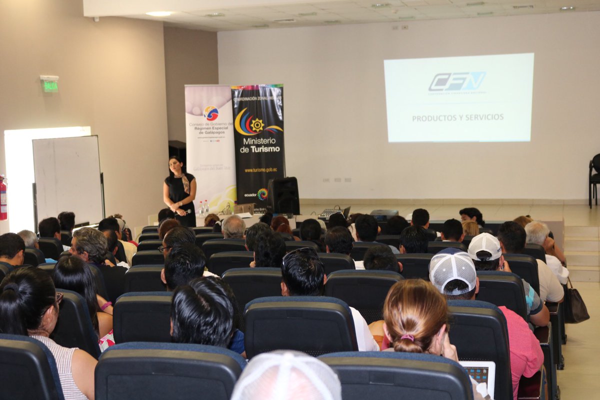 minturgalapagos's tweet photo. Empresarios turísticos de #Galápagos participan en la socialización de productos financieros para la industria turística, que realiza @CFN_ECUADOR en coordinación con @GalapagosMintur. https://t.co/j9VR6TlRmL