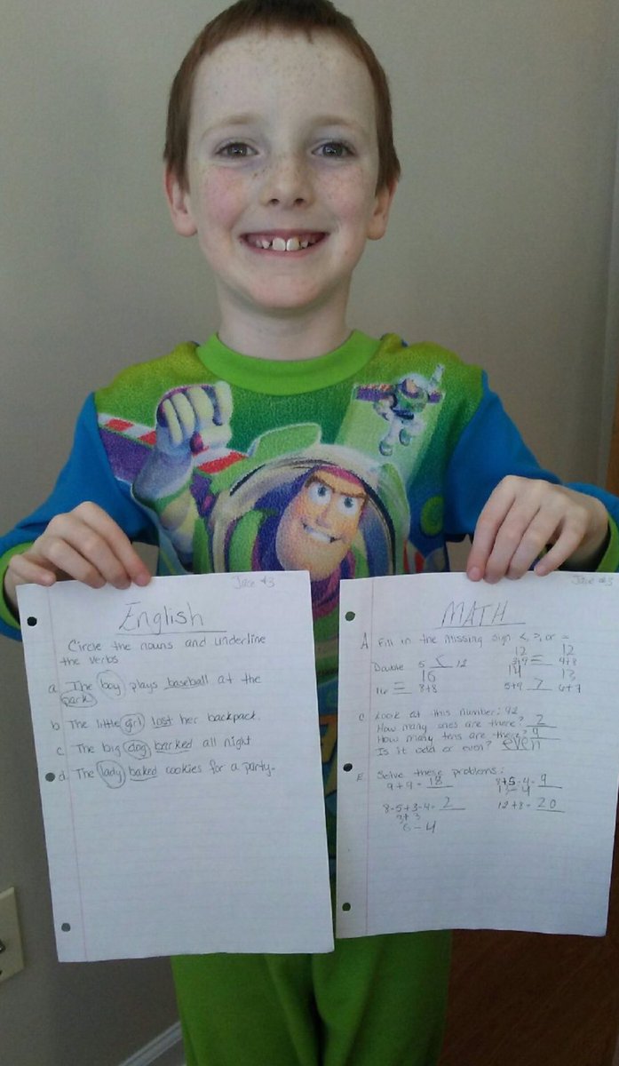 mviewelem's tweet photo. Jace, 2nd grade, completes some English & math questions!
#MVESnowDayChallenge
#TrojanPride
#HCSMakeItCount https://t.co/7t65g6ipQq