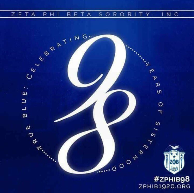 Congratulations to the Ladies of Zeta Phi Beta Sorority, Incorporated, on 98 years of service!  #ZPhiB98 💙
