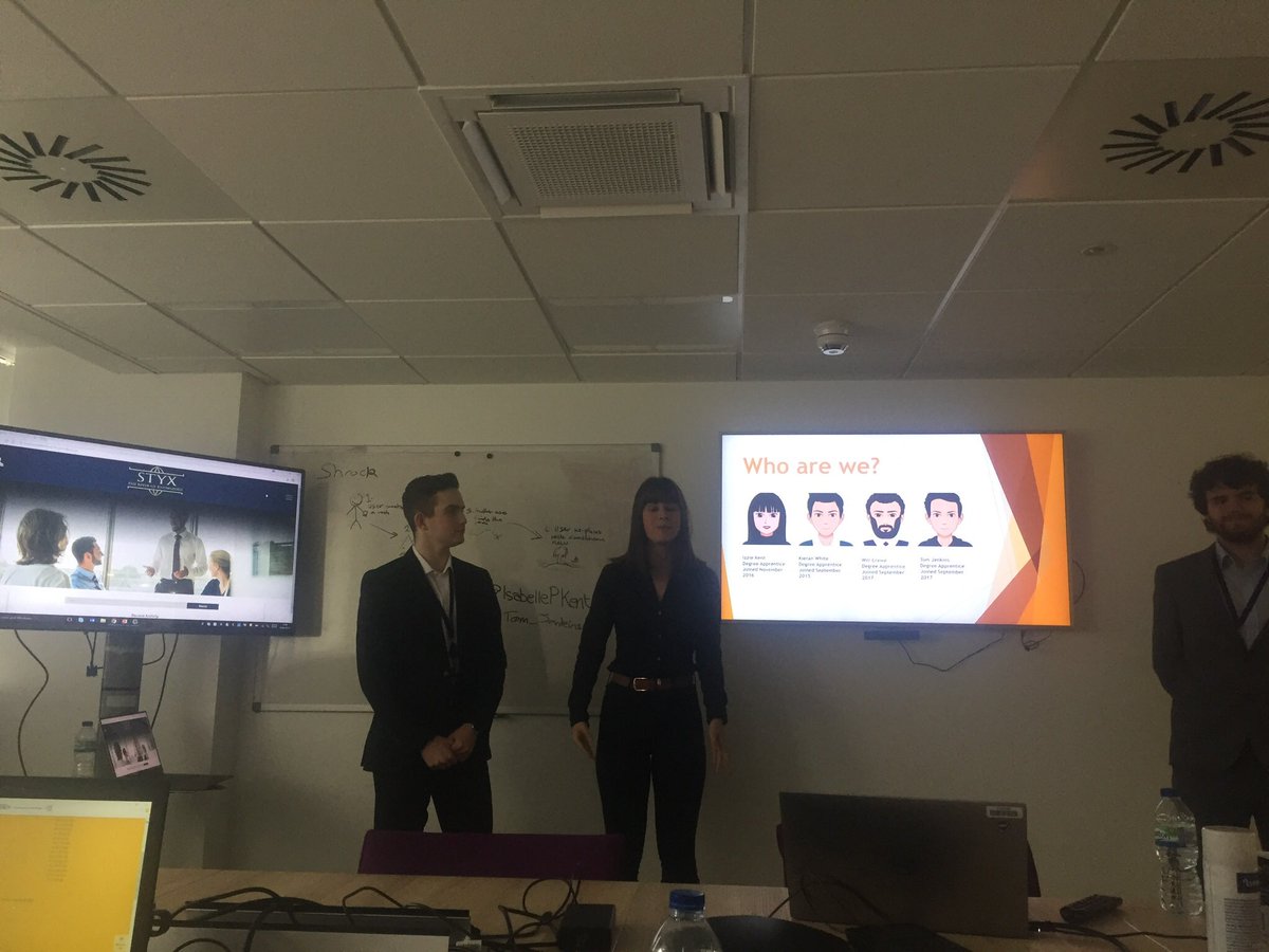 wappett's tweet photo. Great pitch from our degree apprentices ๐๐๐ #thefuturesbright #TechCh2017 @IsabellePKent , Will & Tom @CapgeminiUKppl https://t.co/fOjEyuSbly