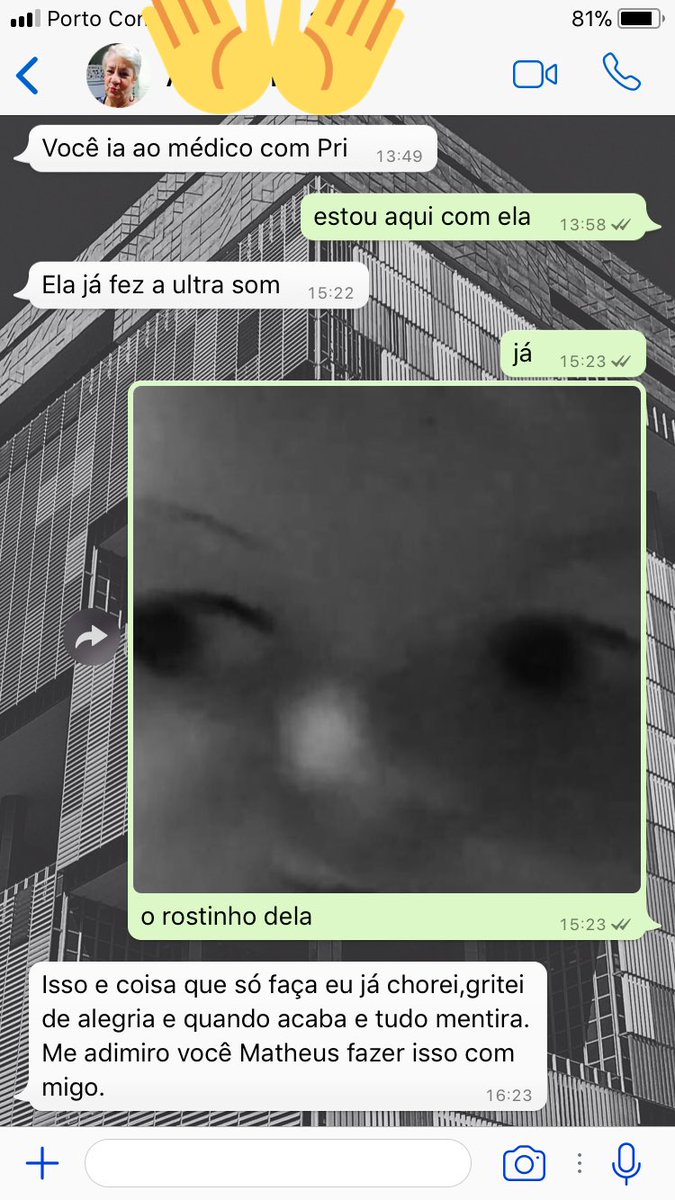 mp2ve's tweet photo. minha irmã está grávida né
aí hoje eu fui com ela fazer a ultrassonografia para conhecer minha sobrinha 
minha avó estava louca para vê-la também aí eu mandei a foto pra ela https://t.co/3RyMI0aapT