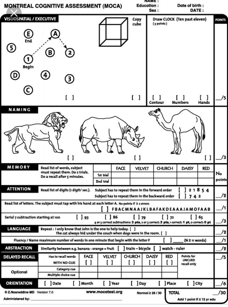 moca assessment pdf moca assessment pdf