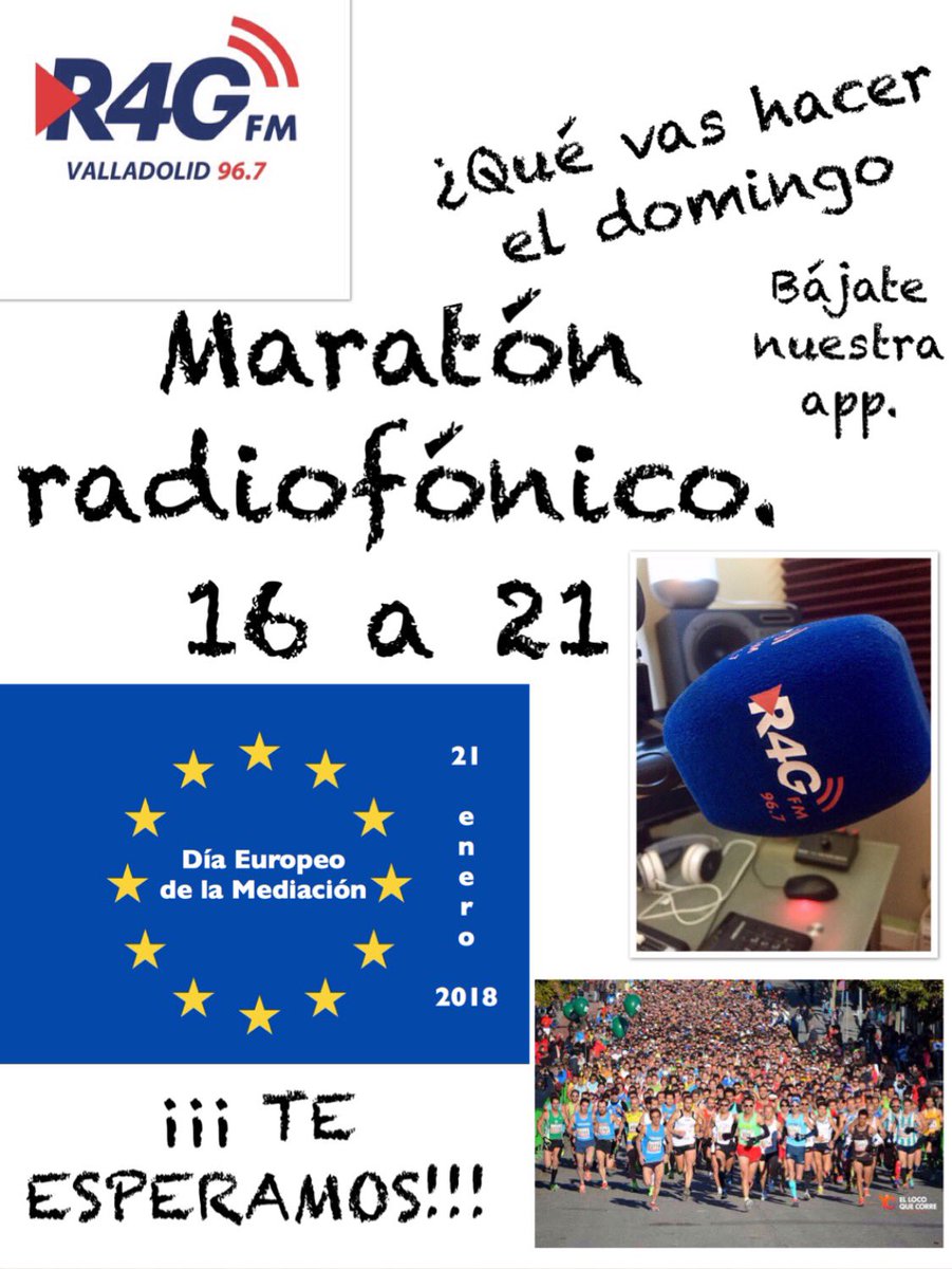 olivares1965's tweet photo. @Radio4GVLL Domingo 21 maratón radiofónico. EL BALCÓN DEL MEDIADOR. ¿Te esperamos? Apunta la fecha en la agenda. https://t.co/1K4zunZ2Bq