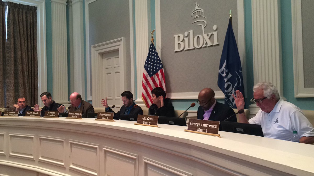 thebdpress's tweet photo. HISTORY RETURNED: Biloxi City Council approves resolution to rename of Vieux Marche between Reynoir St. and Lameuse St. back to Howard Avenue. Name change correlates to downtown restoration plan passed by council in October 2017. #bdpress #yourlocalpaper #newspaperslead https://t.co/sEb1G2ZARN