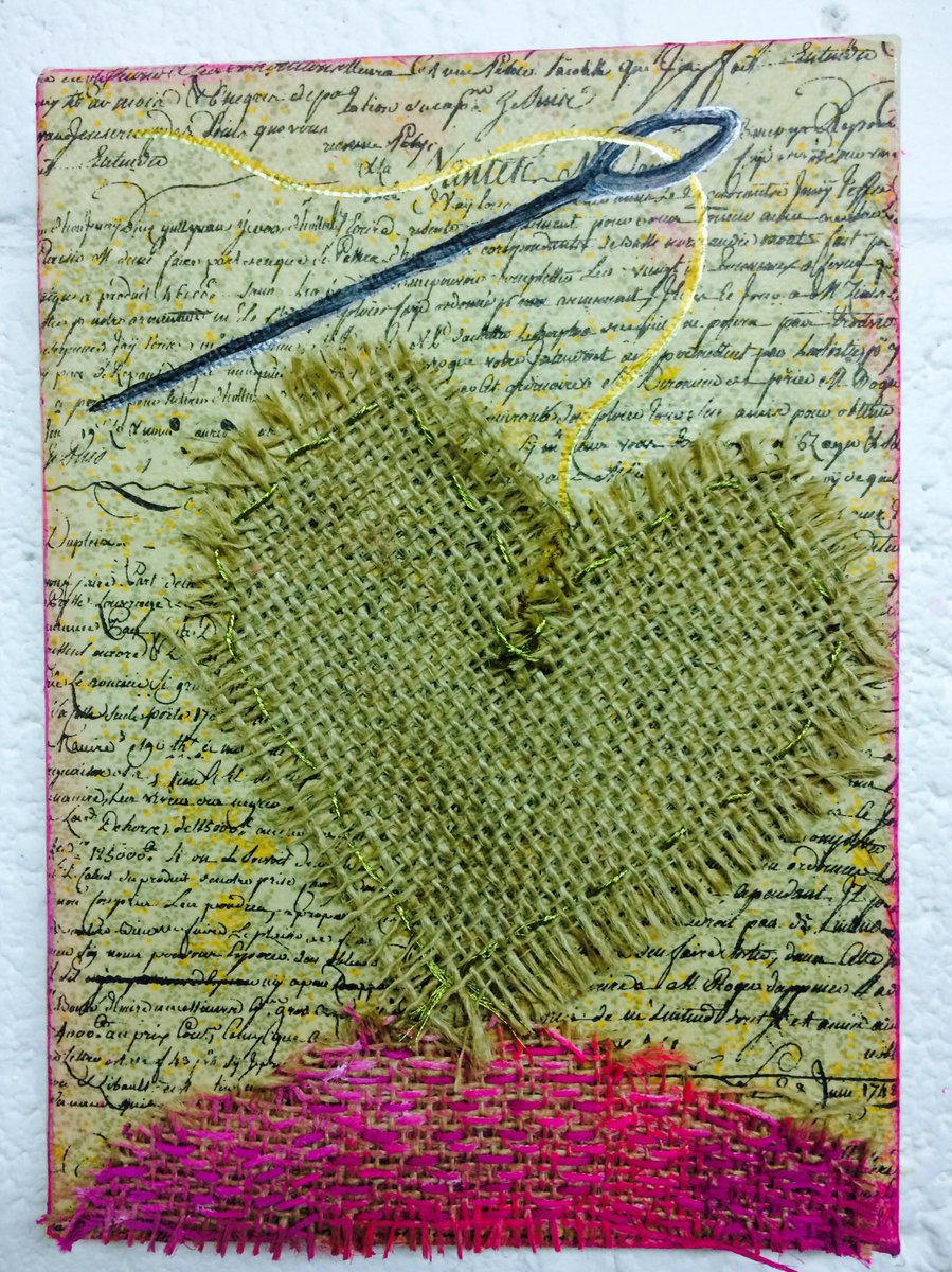 alonif's tweet photo. "A Golden Cross Stitch"
Embroidered Heshan and mixed media on Canvas https://t.co/95xMqZgyaH