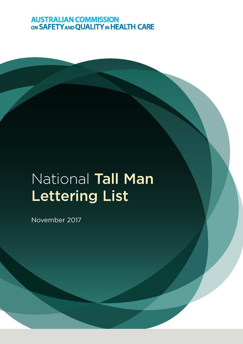 ACSQHC's tweet photo. Tall Man lettering is a #medicationsafety strategy to minimise risk associated with ‘look-alike, sound-alike’ medicine names. You can download it here: https://t.co/S4hMc3YSwh #TallManLettering #MedSafety https://t.co/U0QuwlC3sX