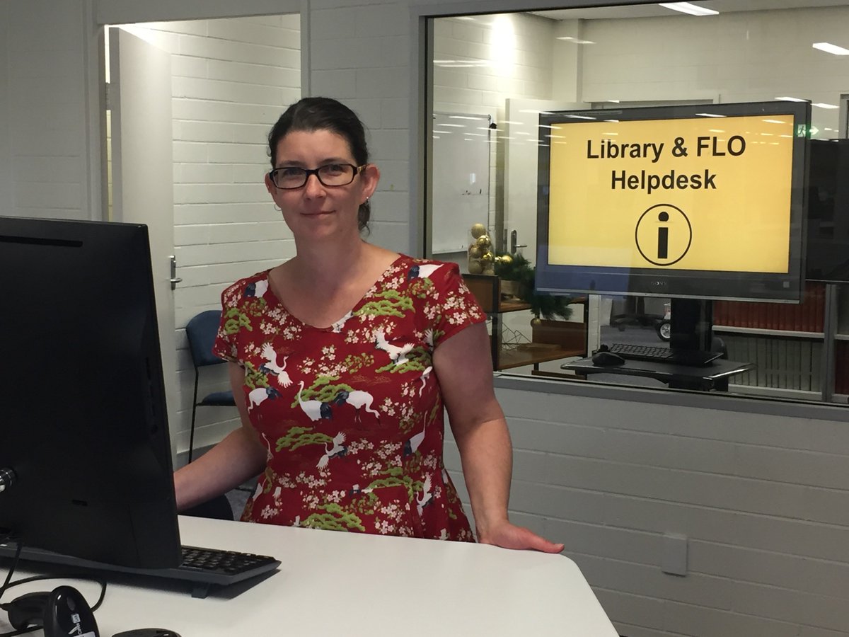 FlindersLib's tweet photo. Please welcome one of our new Graduate Librarians, Jennifer. You may spot her at the Information Desk, ready to help you with Library and FLO questions. #FlindersLibrary https://t.co/P9wZvnCtW7