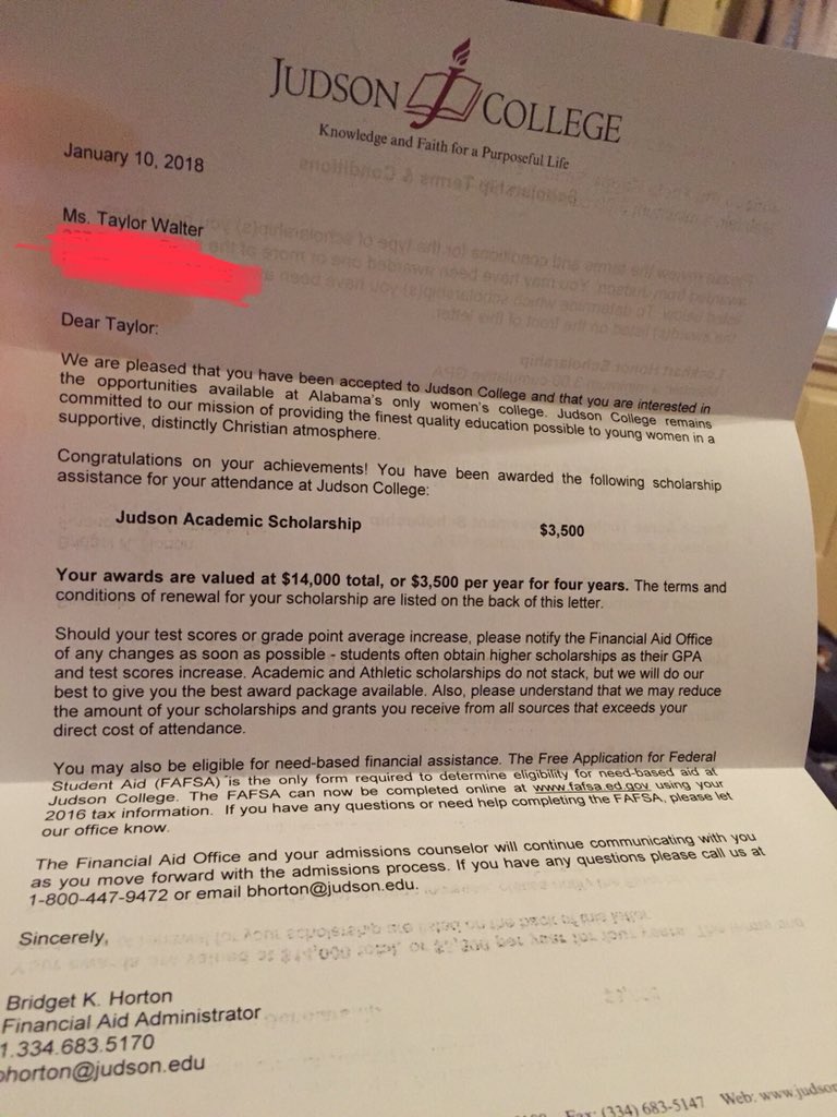 Taylor_Walter99's tweet photo. First scholarship!!!! https://t.co/xJqmwYPuHE