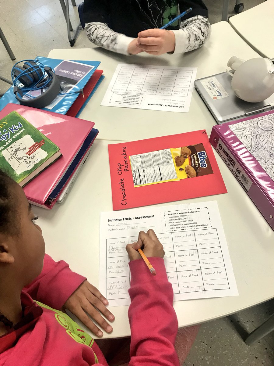 Ss in our class generated a “rubric” that we used to analyze nutrition labels today .. we were pretty surprised to see how some of our favorite foods ranked!
