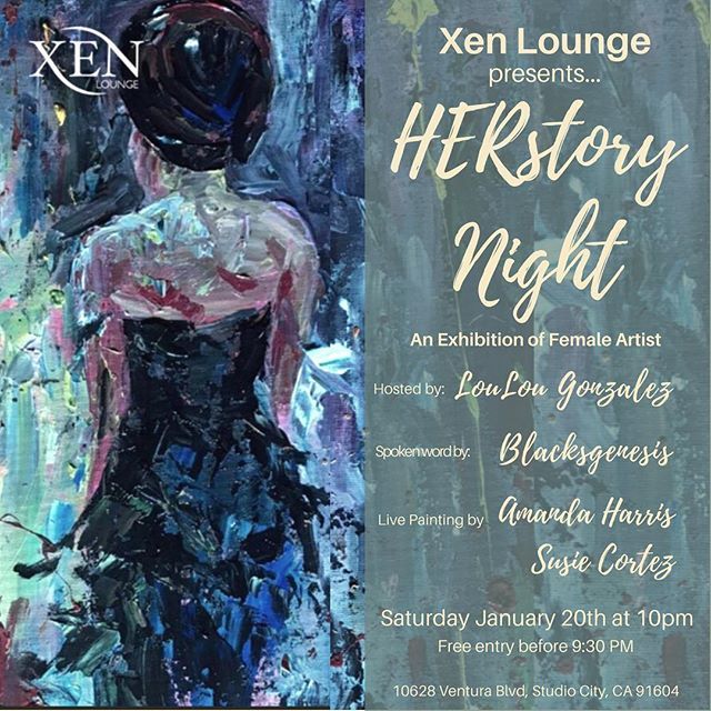 Extremely excited to participate in this event on Saturday January 20 at 10pm!
Amazing host <a href="/loulou_gonzalez/">Mayra Lou Gonzalez</a> spoken word artist @blacksgenesis and talented painter @wanderingbrushes 
So go to the #womensmarch in the day and head on over to @xenlounge aft… ift.tt/2mDlBzu