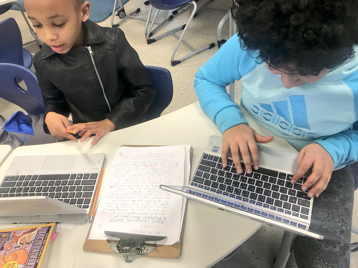 After some independent brainstorming, we used our organizers to “partner write” a paragraph today.. each person took turns adding a sentence. It turned into some cool on-the-fly peer editing! <a href="/BCPS_ELA/">BCPS ELA</a>
