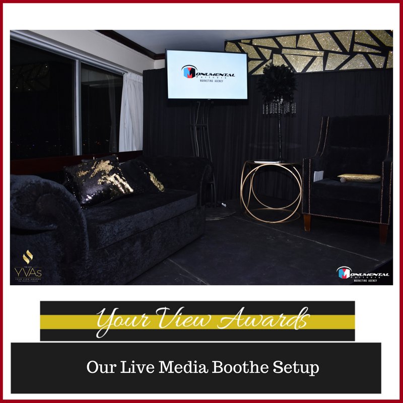 This Sleek Booth setup for Youth View Awards Live Feed was powered by Monumentals Partners. 
#MonumentalPartners #MarketingGurus