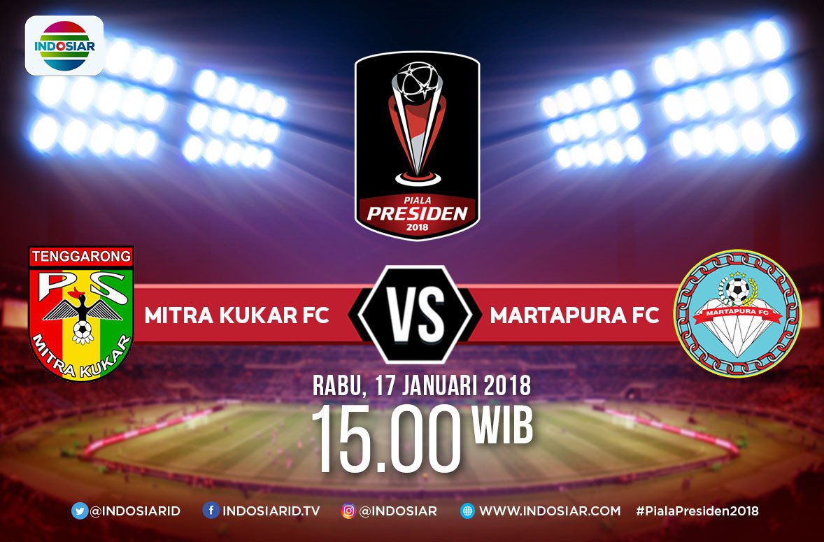 Saksikan babak penyisihan Grup B #PialaPresiden2018 Mitra Kukar FC vs Martapura FC sore ini, pukul 15.00 WIB

Jangan lewatkan keseruannya LIVE dan eksklusif di Indosiar!