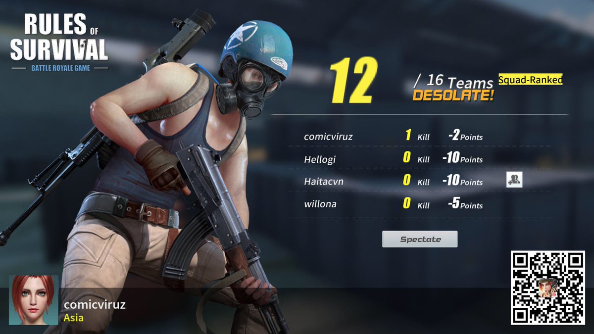 #RulesofSurvival