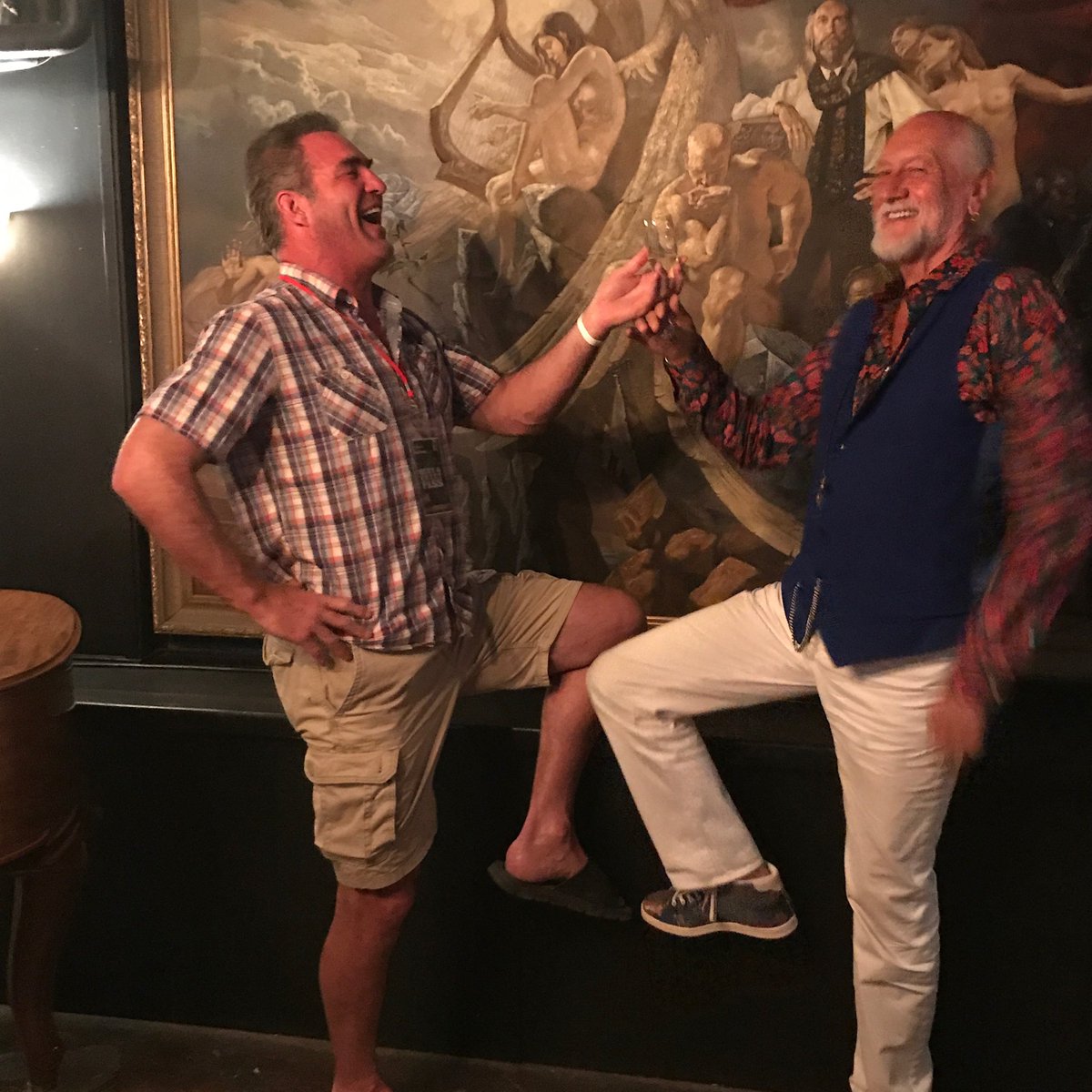 Having a laugh with #Mick @744Fleetwoods #AlbumCover <a href="/GlennEnnis/">glenn Ennis</a>