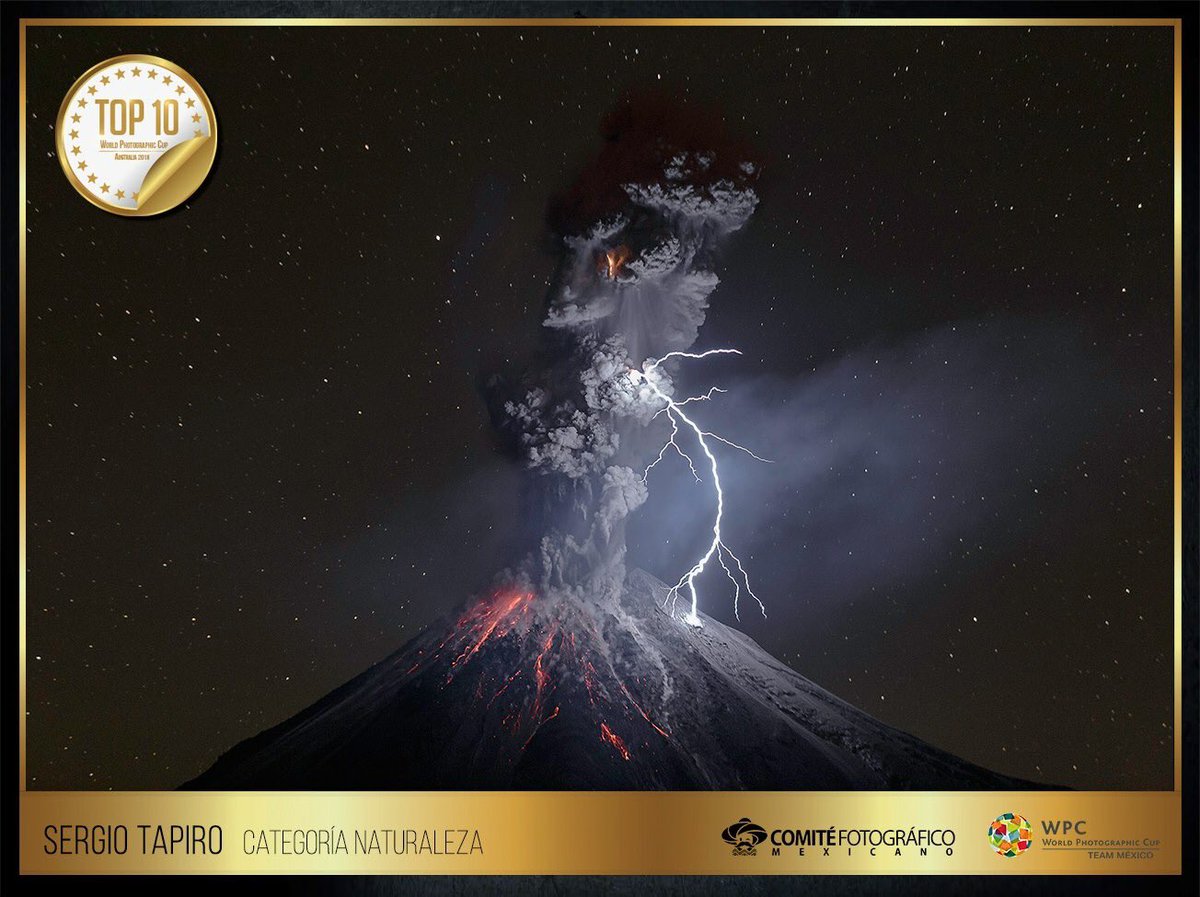 Mi foto del Volcán de Colima es finalista y seleccionada entre las 10 mejores del mundo en la Copa Mundial De Fotografía. Ojalá podamos traer desde Australia una medalla de oro para MÉXICO! Sabremos todo el 5 de Mayo.