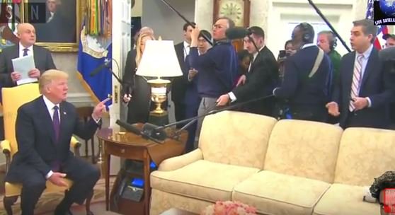 realGregHong's tweet photo. NEUTERED!: Stubborn ass jim @acosta from the #CNN animal farm fails basic respect for the presidency...again. Accosting the president once too often, President #Trump orders the offensive ass out of The Oval Office.
#Trump #MAGA
#jimacosta #neutered #humiliated #MakeAss #OUT! https://t.co/ubPYY81PIf