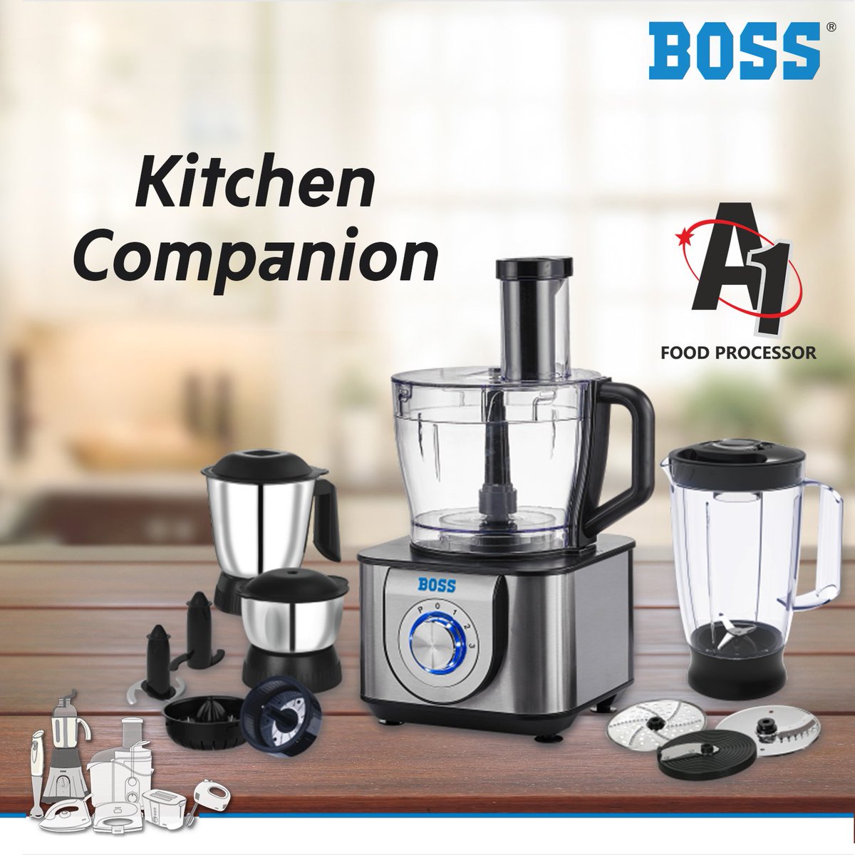 BOSS_Appliances's tweet photo. 15 in 1 Multi-functional, BOSS A1 Food Processor is made to chop, shred, knead, blend, mince and much more. Go ahead and do more with the best!
NOW: https://t.co/RaNA2bm77V
#BOSSA1FoodProcessor #Chopping #Mincing #Juicing #Kneading #Smart #KitchenCompanion #BOSSHomeAppliances https://t.co/qWuC02k9dO