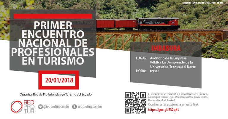RedProTurEcuado's tweet photo. Debido a la mayor convocatoria de la esperada, el Encuentro Nacional de Profesionales en Turismo #EncuentroRedProTur en #Ibarra la sede será en el Auditorio de la Empresa Pública La Uemprende de la Universidad Técnica del Norte https://t.co/b32sordJL3