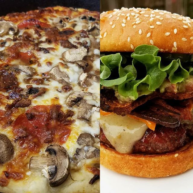 zacajn's tweet photo. I was a fatty and made a cheeseburger for lunch and pizza for dinner. 
Follow my new account @cast_n_que 
#food #burger #pizza #instafood #castnque https://t.co/QFjYEC0QsZ https://t.co/TKlEaJuv24