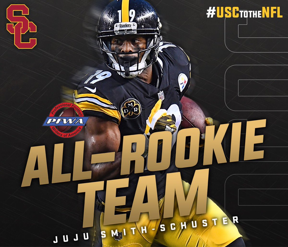 USC_Athletics's tweet photo. Congratulations to USC alum @TeamJuJu on being named to the 2017 NFL All-Rookie Team! #USCtotheNFL https://t.co/bKflnjrbiR