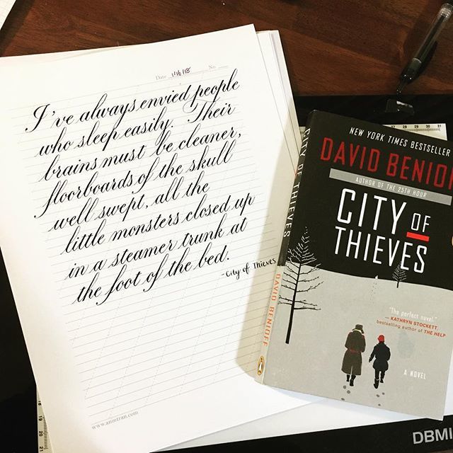 LettersofFancy's tweet image. Finished my first book of 2018! My goal this year is to read 24 #books. Thought I’d do a long quote from this one. This quote kind of applies to me haha since I can pretty much sleep anywhere whenever! #handlettering #copperplate #flourishforum #calligra… ift.tt/2DEcFlN