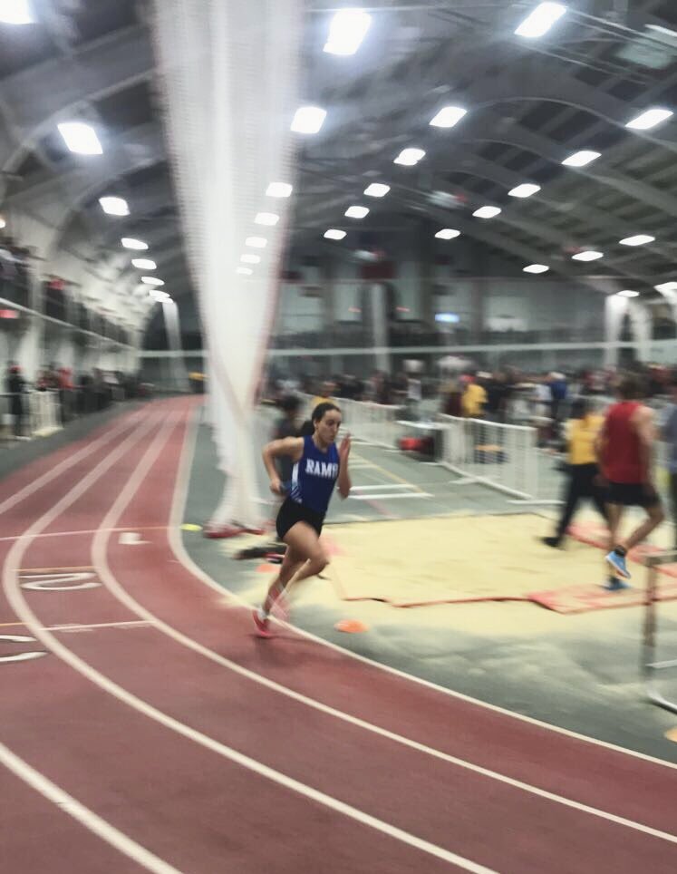 TheRamPageHHS's tweet photo. Senior Anna Trancozo runs the 400 meter event in Winter Track Meet at Lawrenceville Prep on 1/13/18 -N https://t.co/u4toTQAIxQ