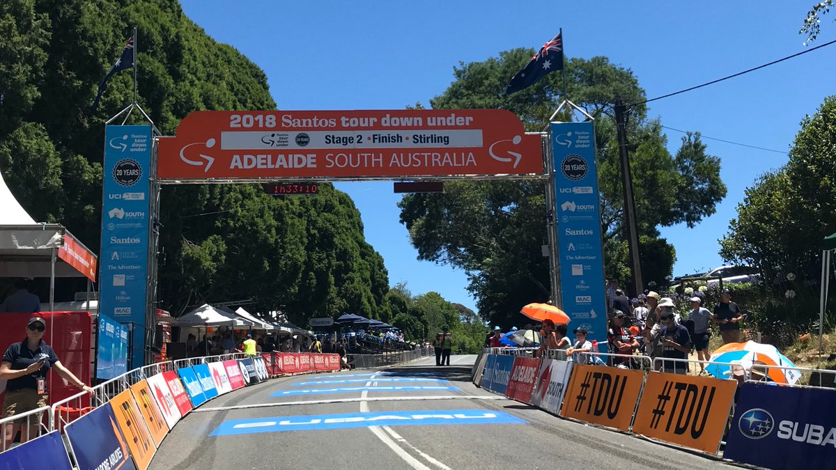 tourdownunder's tweet image. Stirling is turning it on today! ☀️😎 #tdu #exploreadelaide @southaustralia