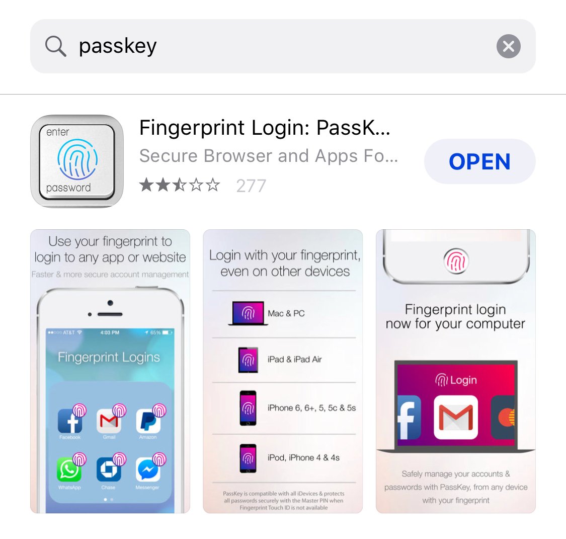 Lmao orrrr just download fingerprint login  passkey?? 😂