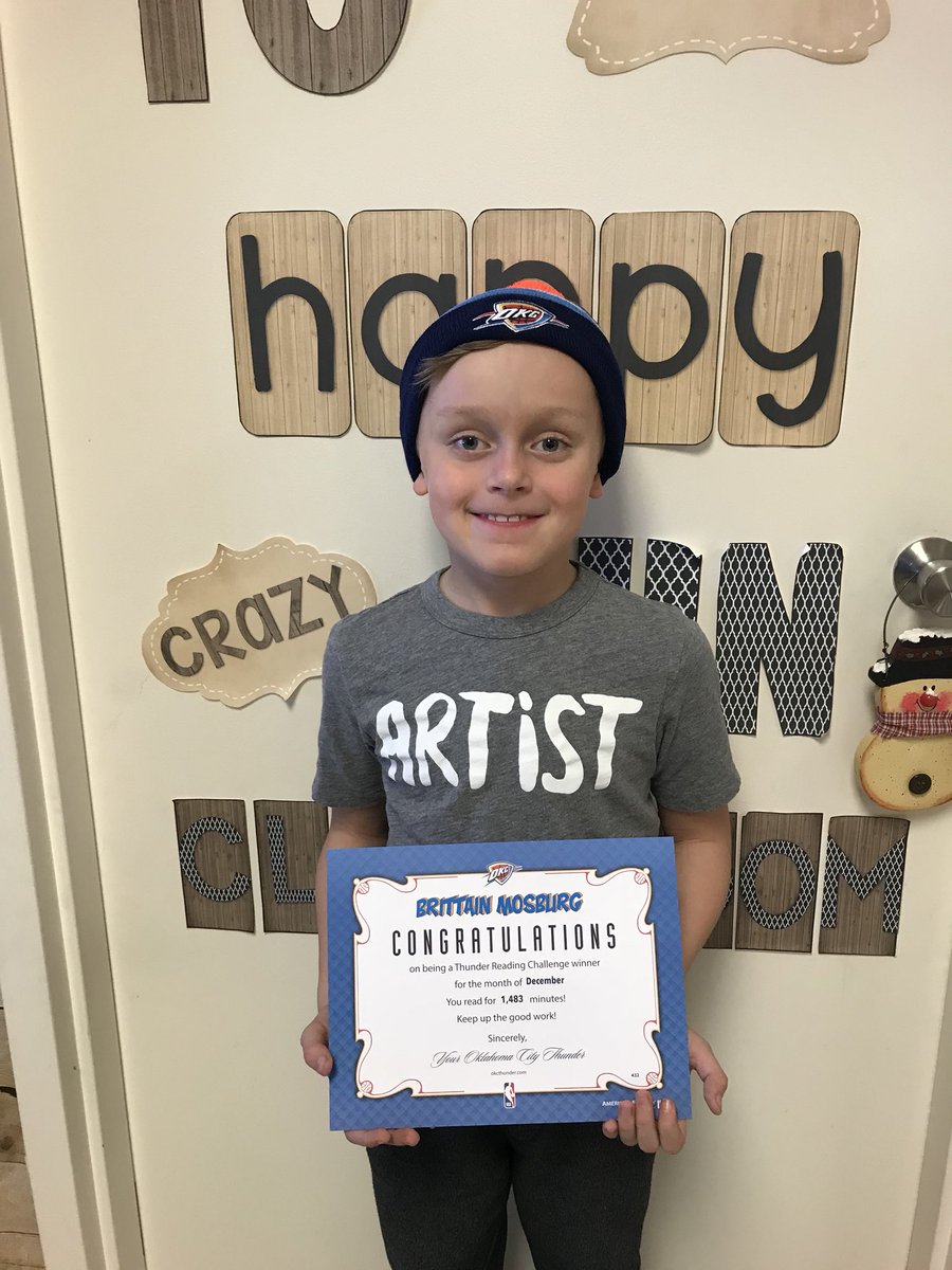 Tuckers_class's tweet photo. Not only is this guy our December Thunder Reading Challenge winner but he is also the top reader at Southwest!  Way to go Brittain!!  #swelem #cpsreds https://t.co/obwHKxtOT3