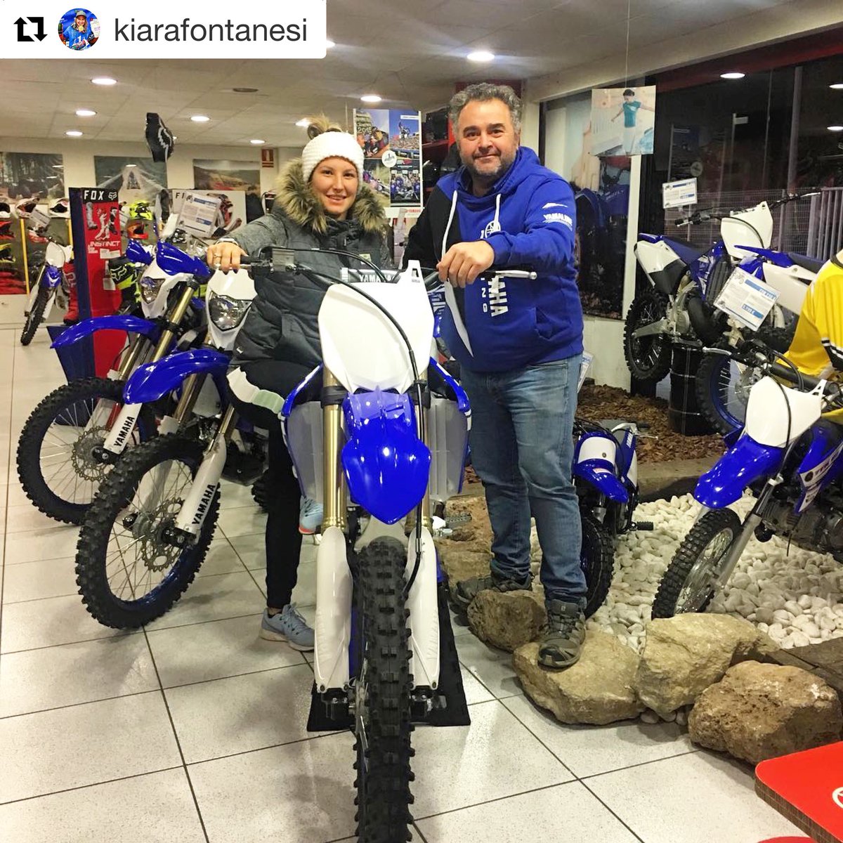 Ayer recibimos la agradable visita de la 5 veces Campeona del Mundo de Motocross <a href="/kiarafontanesi/">Kiara Fontanesi</a> 😁👏