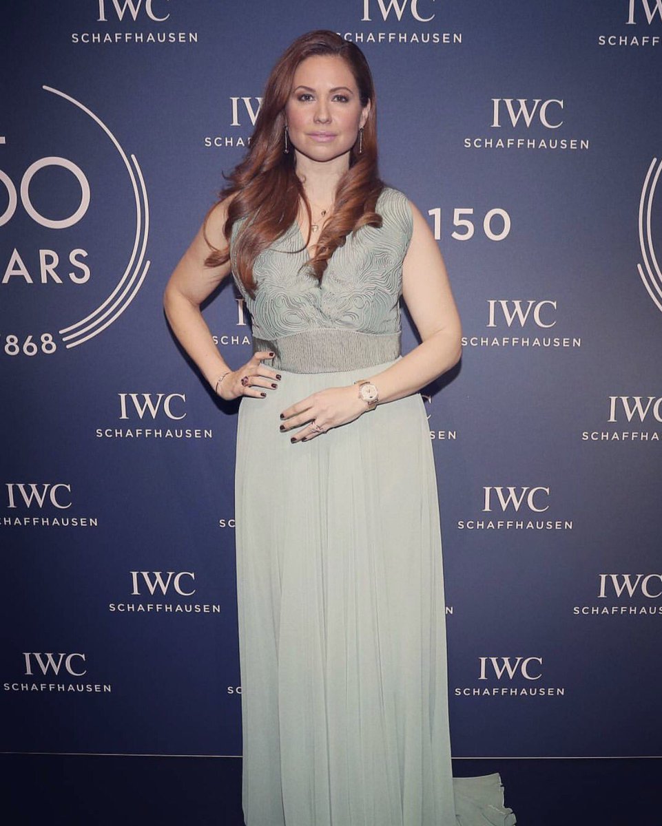 The graceful @rayascoop stuns in a #BASILSODA wasabi green Cornell embroidered dress during <a href="/IWC/">IWC Watches</a> gala dinner last night in Geneva.
#IWC150 #SIHH2018