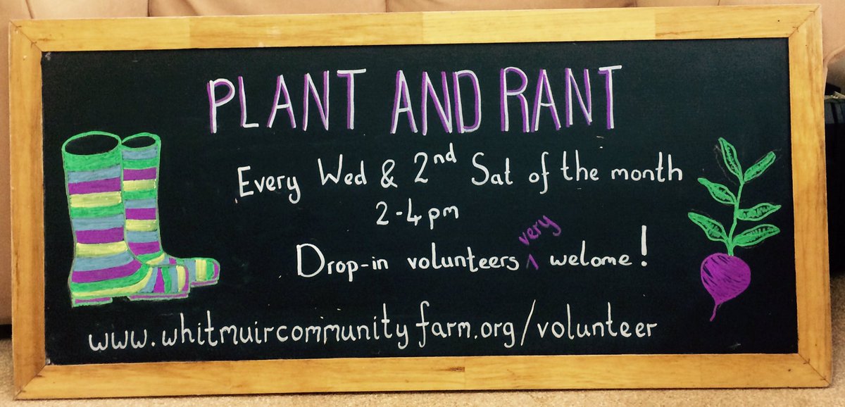 CANCELLED - no Plant and Rant session today due to bad weather. Hopefully better weather by next Wednesday so feel free to come and join us then 🌱