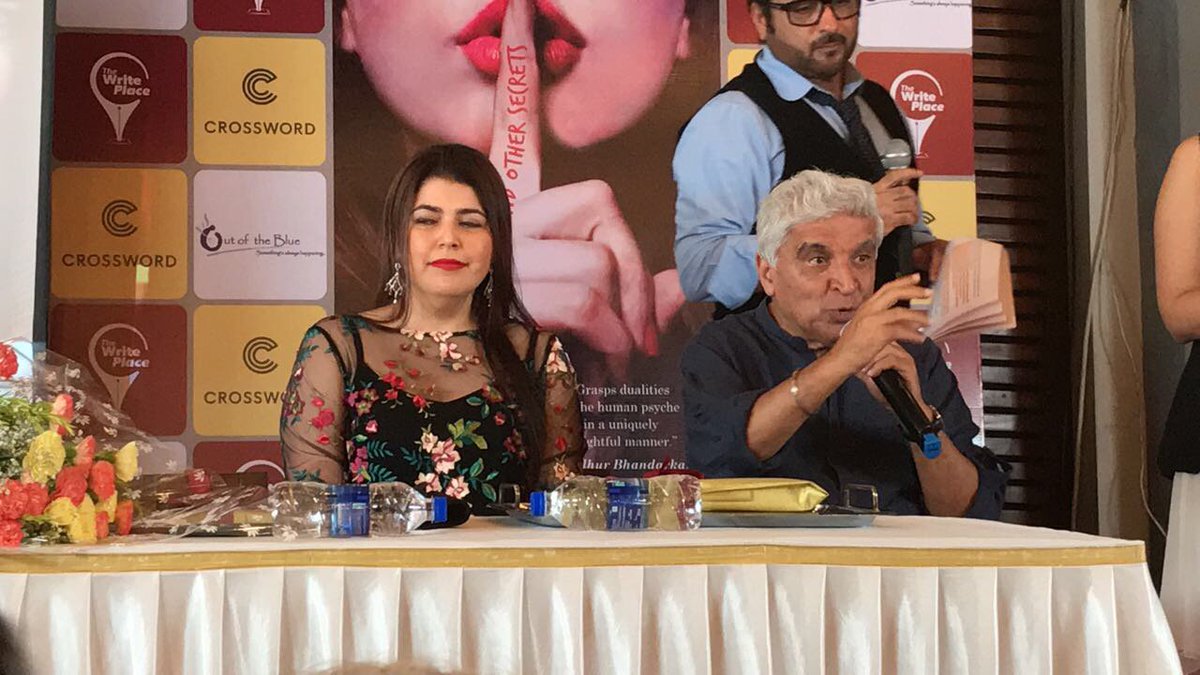 Happy birthday to the man who gave the icing and the cherry on the cake to my book launch in July .🎂
Wish you health wealth happiness and all beautiful things 😍<a href="/Javedakhtarjadu/">Javed Akhtar</a> 
#DreamsComeTrue #Bollywood #coffeedayschampagnenights
#secrets #Writers #lyricists #indianlegends