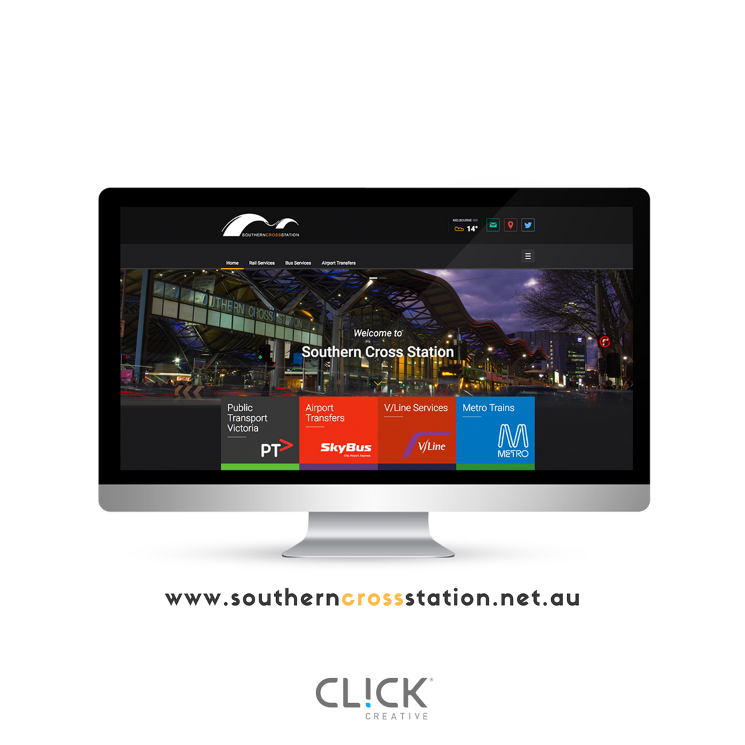 ClickCreativeAU's tweet photo. We have created a great new website for Southern Cross Station. Thinking of creating a new website for your business?
Visit: https://t.co/fR3Q4OKfU4
#website #webdesign #webdevelopment #marketing #digitalagency #branding #clickcreativeau #creative #digital #digitalmarketing https://t.co/Ks05nqSuT6