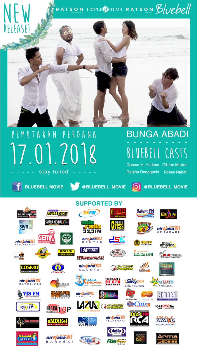 nirwana98fm's tweet photo. #PemutaranPerdana @BLUEBELL_MOVIE #BungaAbadi cc @Qausarhy @ReginaRengganis @SteveRespati https://t.co/Gx8iR5SxvI