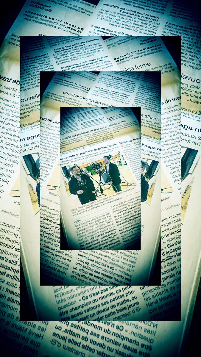 À l’honneur dans <a href="/OuestFrance44/">Ouest-France 44</a> merci à <a href="/ClaireDubois3/">Claire Dubois</a> pour ce bel article sur l’agenda 100 mots pour #Victoire au profit des #enfants polyhandicapés avec <a href="/HerveMaura/">Hervé Maura</a> et <a href="/Fonds_Victoire/">Fonds Victoire</a> 
Agenda en vente sur fonds-victoire.org