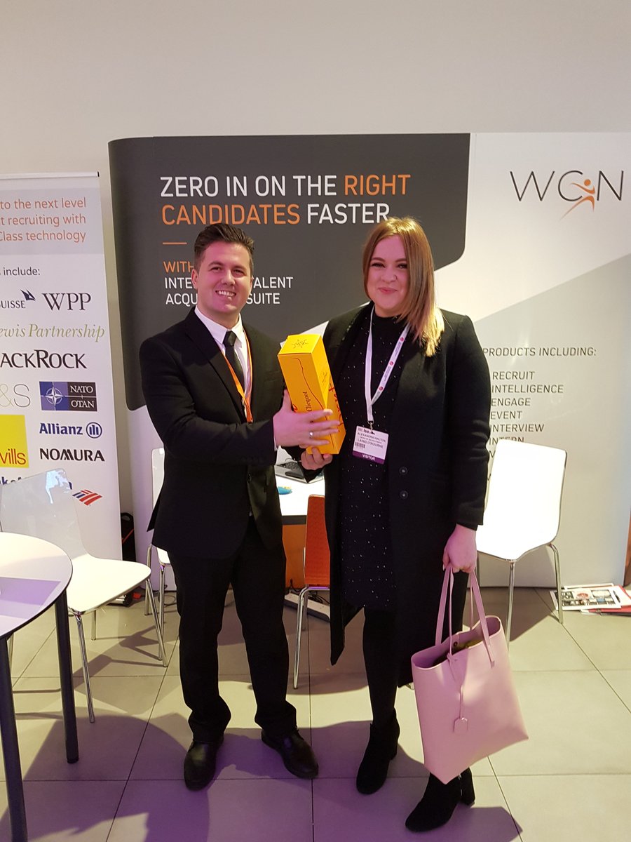 Oleeo_'s tweet photo. It was great meeting everyone at yesterdays @IoSEorg event. Here is our final champagne winner, Alexandra Walton from @Laing_ORourke  #ISEShowcase #recruiting #graduate https://t.co/Qrl8IQwfqc