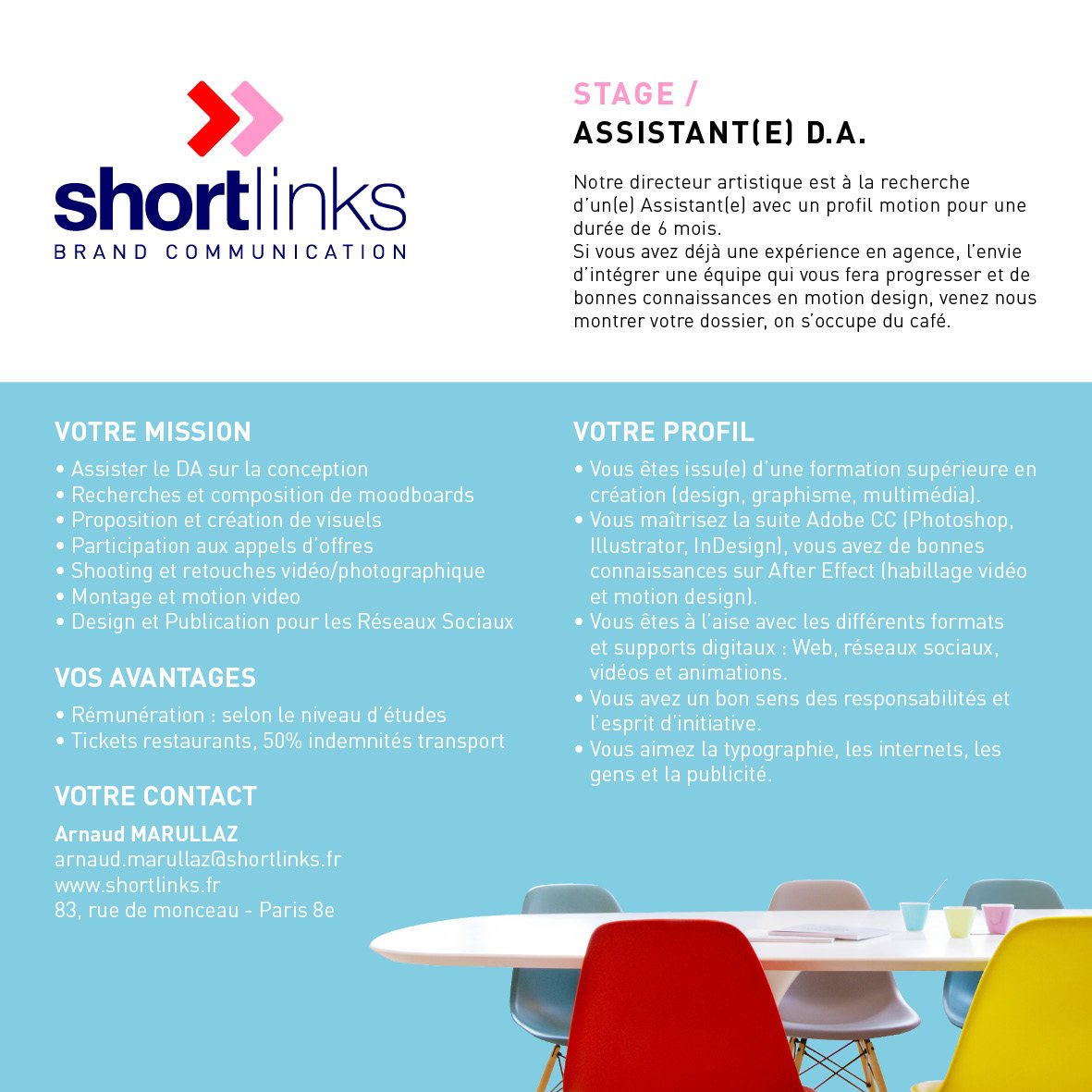 Envie de travailler avec nous ? Nous recherchons un super assistant D.A. (H/F) pour une durée de 6 mois dès que possible. Vous aimez la typographie, les bonbons qui PIK, les gens et la publicité ? Envoyez nous votre dossier ! #stage #preparetonstylet ow.ly/sJaT30hOtXU