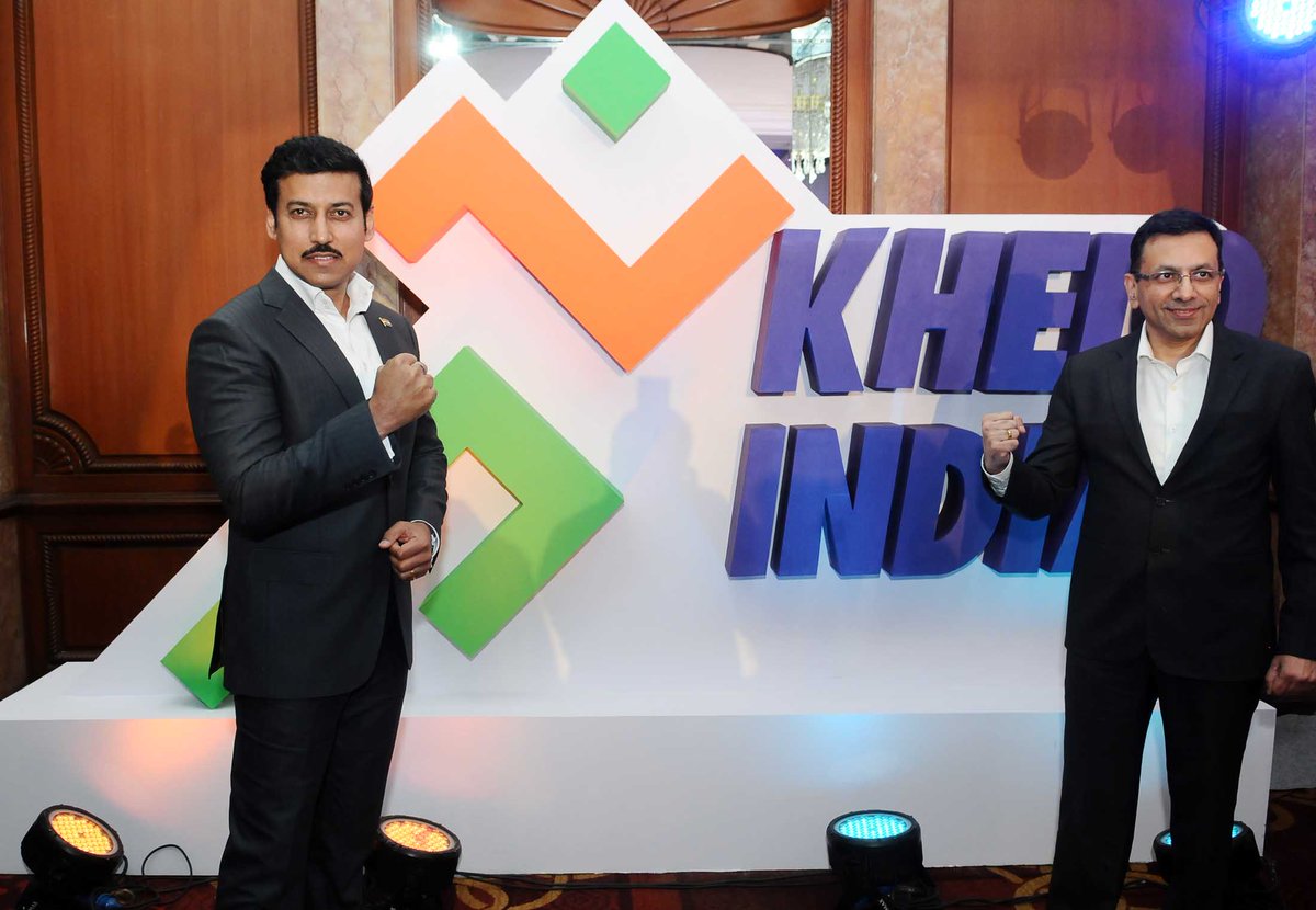 kheloindia's tweet photo. #KheloIndia marks the beginning of a new era in the history of Indian sports. Few glimpses from the launch event of the #KheloIndia Anthem #SaathMeinHainHum. https://t.co/YcVGvasc4c