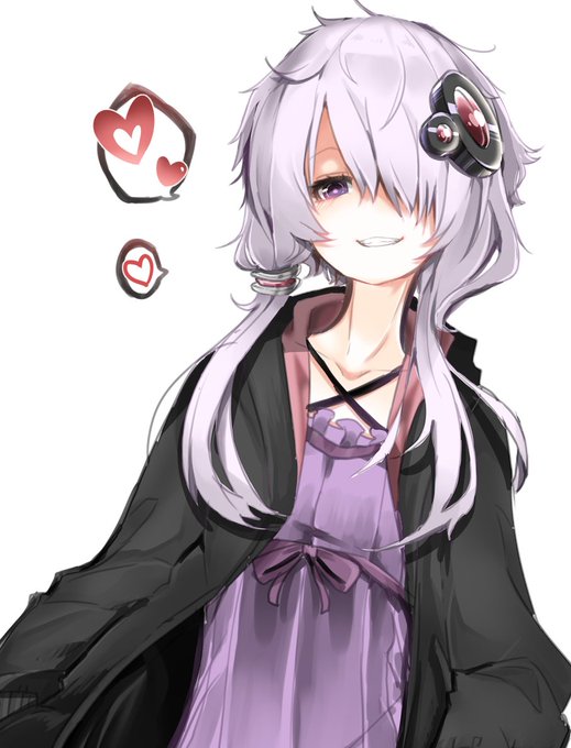 ラクガキ結月ゆかりさん。髪で片目隠すの好き。 