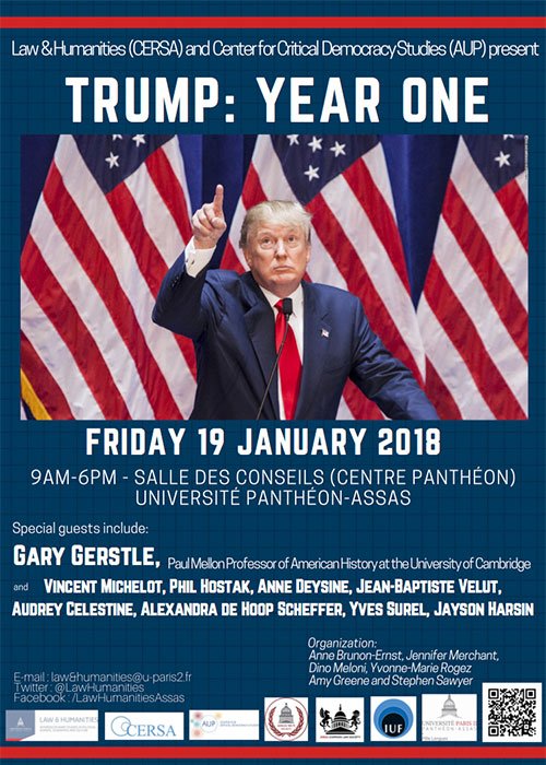 19/01 #ConfAssas : " #Trump : l'an 1" u-paris2.fr/fr/evenements/… <a href="/LawHumanities/">Law&HumanitiesAssas</a> #CERSA <a href="/AUParis/">AUP</a> #UP2PA